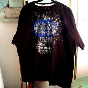 5X Cartel God Bless America Dark Black Tee Shirt